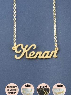 Kenan İsimli Kolye-Sarı