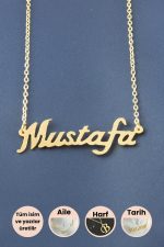 Mustafa İsimli Kolye-Sarı