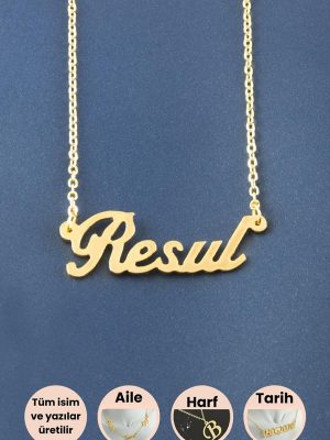 Resul İsimli Kolye-Sarı