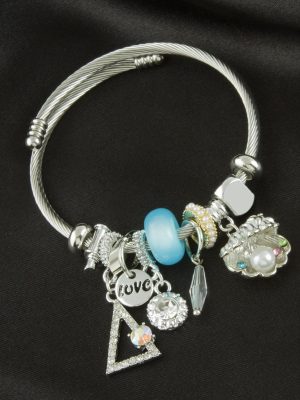 İstiridye Panora Bileklik-Gümüş Rengi