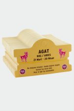 Agat - Koç Burç Bileklik Kartı-Sarı