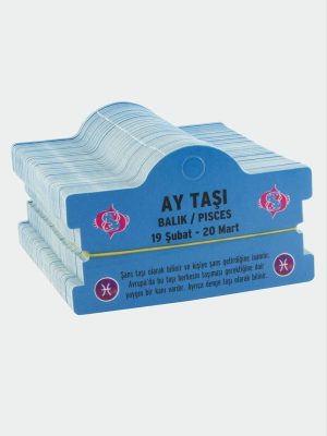 Ay Taşı - Balık Burç Bileklik Kartı-Mavi