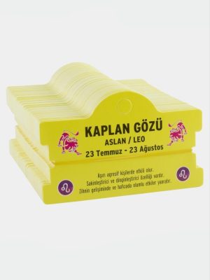 Kaplan Gözü - Aslan Burç Bileklik Kartı-Sarı