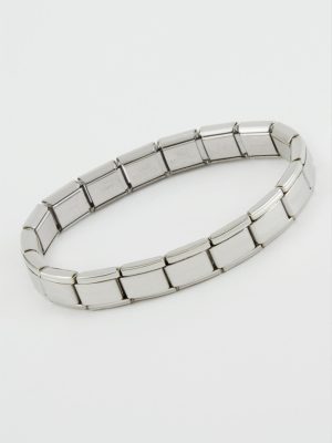 İtalyan Çelik Bileklik-Gümüş Rengi