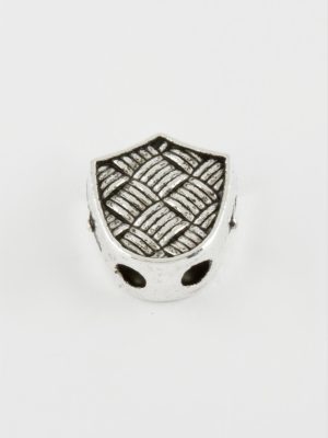 Çizgili Tesbih Ara Aparatı 1 Adet-Gümüş Rengi