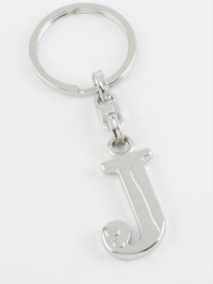 Harfli Metal Anahtarlık-J