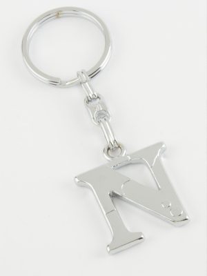 Harfli Metal Anahtarlık-N