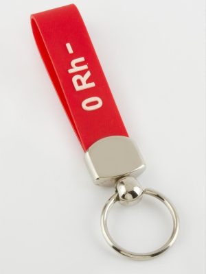 0 Rh Negatif Kan Grubu Anahtarlık-Kırmızı