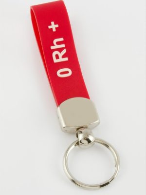 0 Rh Pozitif Kan Grubu Anahtarlık-Kırmızı