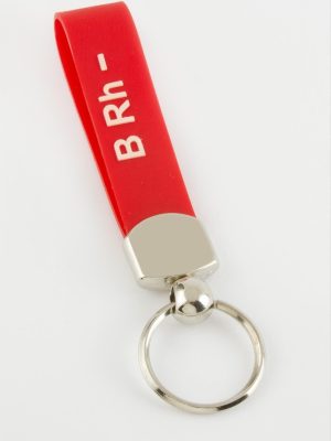 B Rh Negatif Kan Grubu Anahtarlık-Kırmızı