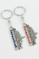 İstanbul Yazılı Metal Anahtarlık-Gümüş Rengi - Görsel 3