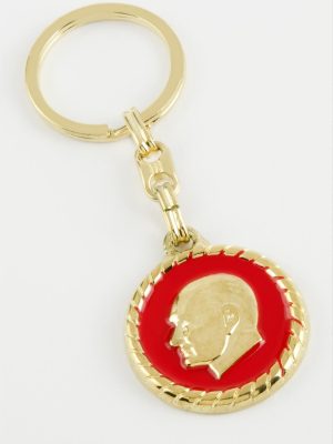 Atatürk Metal Anahtarlık-Gümüş Rengi