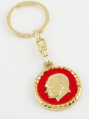 Atatürk Metal Anahtarlık-Sarı