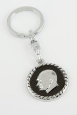 Atatürk Metal Anahtarlık-Gümüş Rengi - Görsel 2