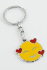 Sevimli Emoji Metal Anahtarlık-Sarı