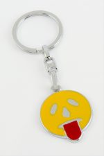 Dil Çıkaran Emoji Metal Anahtarlık-Sarı