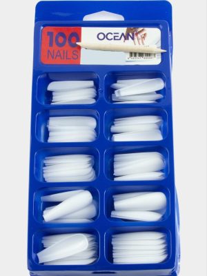 Ocean Takma Tırnak 100 Adet-Beyaz
