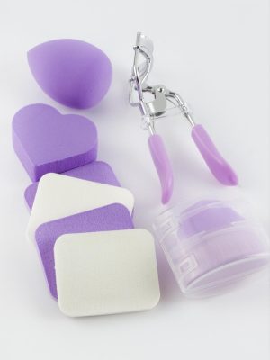 6 Makyaj Süngeri - Kirpi Kıvırma Seti-Renkli