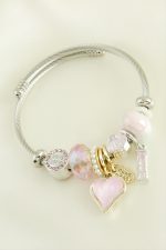 Kalp Panora Bileklik-Gümüş Rengi