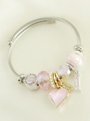 Kalp Panora Bileklik-Gümüş Rengi