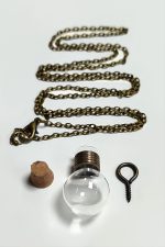 Boş Fanus Canlı Kolye-Şeffaf