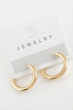 Boru Halka Küpe 1,5 cm-Sarı