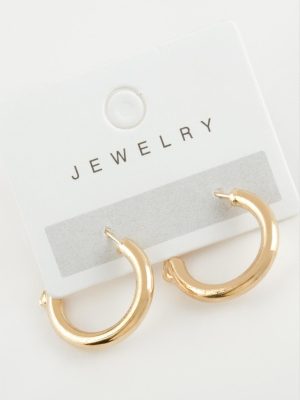 Boru Halka Küpe 1,5 cm-Sarı