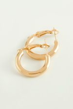 Boru Halka Küpe 1,5 cm-Sarı - Görsel 2