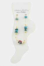 Nazar Göz Kırık Doğaltaşlı Halhal-Sarı