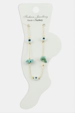 Nazar Göz Kırık Doğaltaşlı Halhal-Turkuaz - Görsel 2