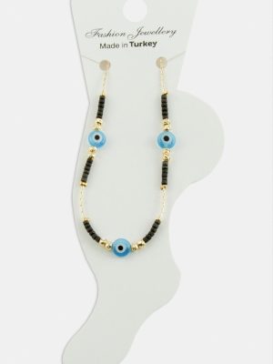 Nazar Miyoki Boncuk Halhal-Siyah