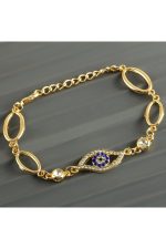 Göz Taşlı Trend Bileklik-Sarı - Görsel 2