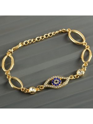 Göz Taşlı Trend Bileklik-Sarı