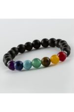 7li Doğaltaş Çakra Bileklik-Siyah - Görsel 2