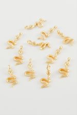 Yılan Kolye Ucu Aparatı 1 Adet-Sarı - Görsel 2