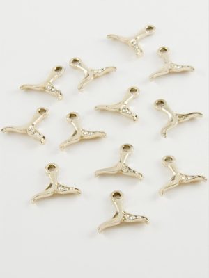 Kanat Taşlı Kolye Ucu Aparatı 1 Adet-Sarı