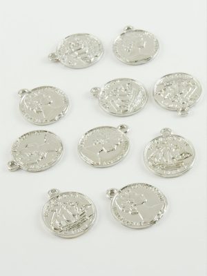 Para Kolye Ucu Aparatı 1 Adet-Gümüş Rengi