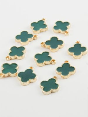 Çiçek Kolye Ucu Aparatı 1 Adet-Yeşil