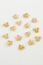 Kelebek Zirkon Taşlı Bileklik Aparatı 1 Adet-Sarı