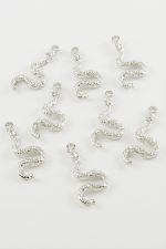 Yılan Kolye Ucu Aparatı 1 Adet-Gümüş Rengi