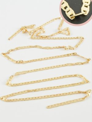 6 mm Oval Zincir 1 metre-Sarı