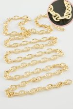 7 mm Badem Zincir 1 metre-Sarı - Görsel 2