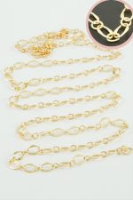 6 mm Oval Zincir 1 metre-Sarı