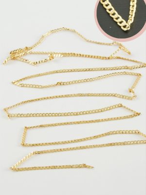 1 mm Düz Zincir 1 metre-Sarı