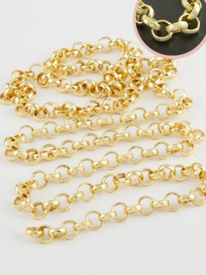 8 mm Ters Düz Zincir 1 metre-Sarı