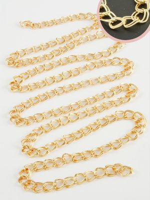 7 mm Çift Zincirli 1 metre-Sarı