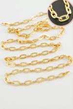 6 mm Oval Zincir 1 metre-Sarı - Görsel 2