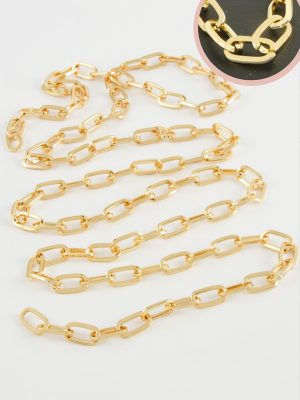 7 mm Oval Zincir 1 metre-Sarı