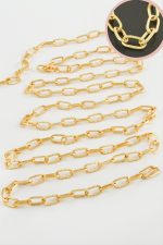 9 mm Oval Zincir 1 metre-Sarı - Görsel 2