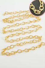 7 mm Düz Zincir 1 metre-Sarı - Görsel 2